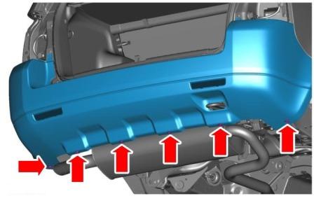 diagram of rear bumper Land Rover Freelander II, LR2 (after 2006)